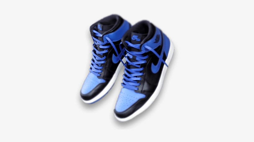 Royal Blue Leather Shoe Laces In Jordans - Shoe, transparent png #3105914