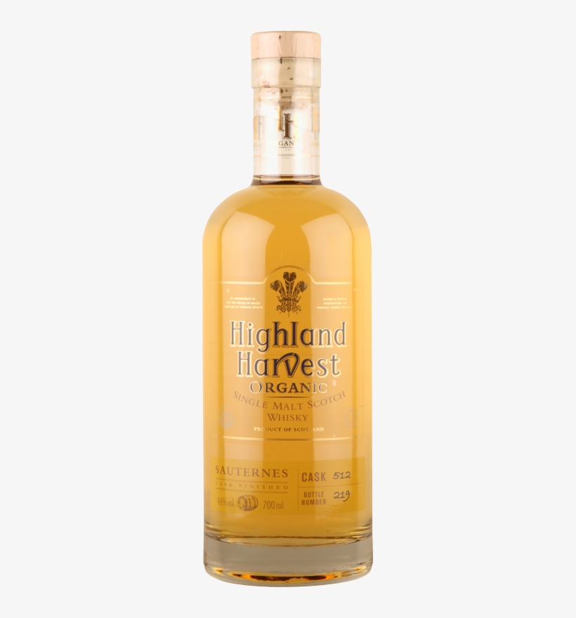 Highland Harvest Sauternes Cask Finished Malt Whisky - Bruichladdich Islay Barley 2009 Islay Single Malt Scotch, transparent png #3106013
