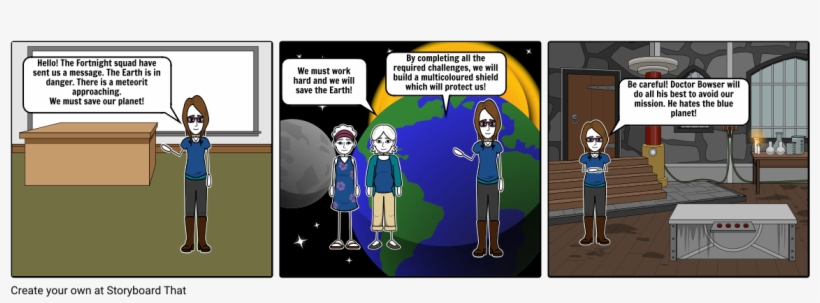 The Fortnight Squad Saving The Earth - Cartoon, transparent png #3106167