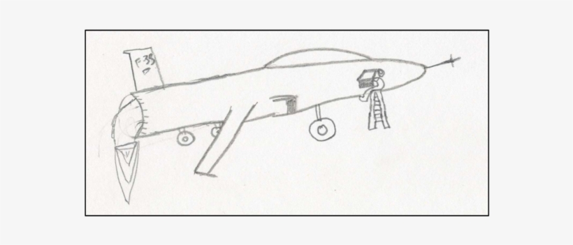 " He Is Working On A Damaged F-35 - Sketch, transparent png #3106269