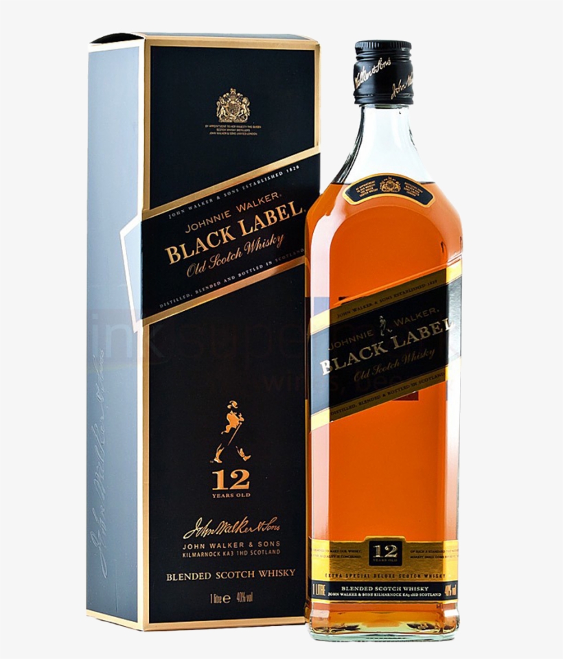 Whisky Black Label - Black And Red Label, transparent png #3106491