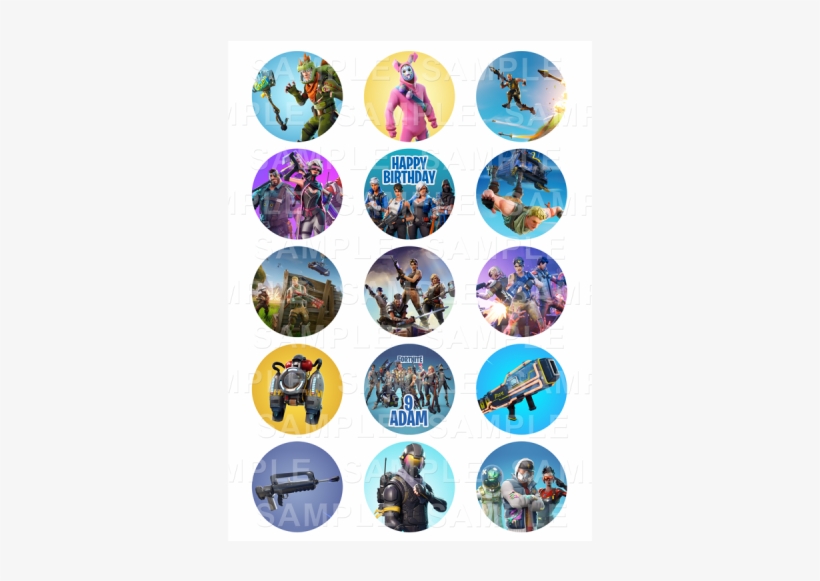 Fortnite Cupcake Toppers Printable Free, transparent png #3106776