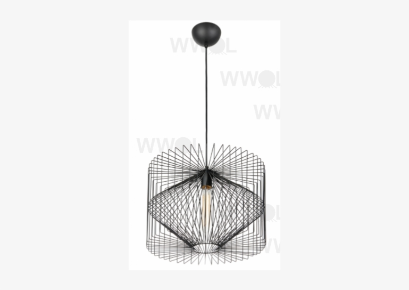 Black Wire Pendant Light, transparent png #3106889