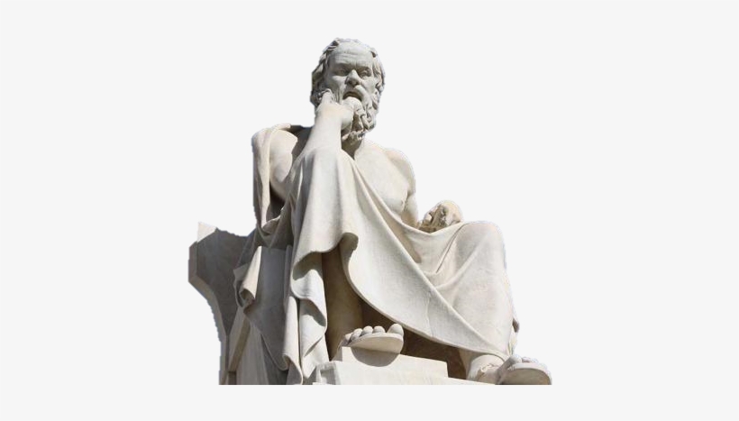 A Second Kind Of Happiness We Can Associate With What - Socrates Statue, transparent png #3107052