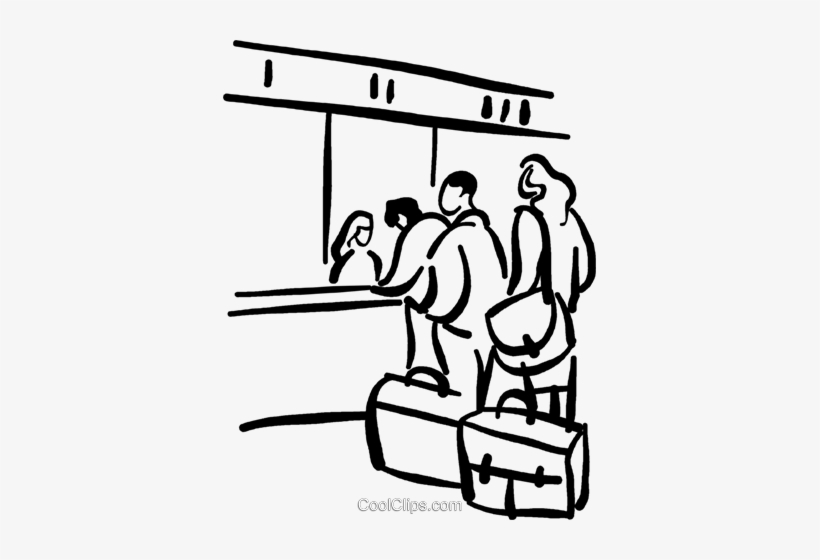 Waiting In Line At The Airport Royalty Free Vector - Waiting In Line At The Airport Clipart, transparent png #3107238