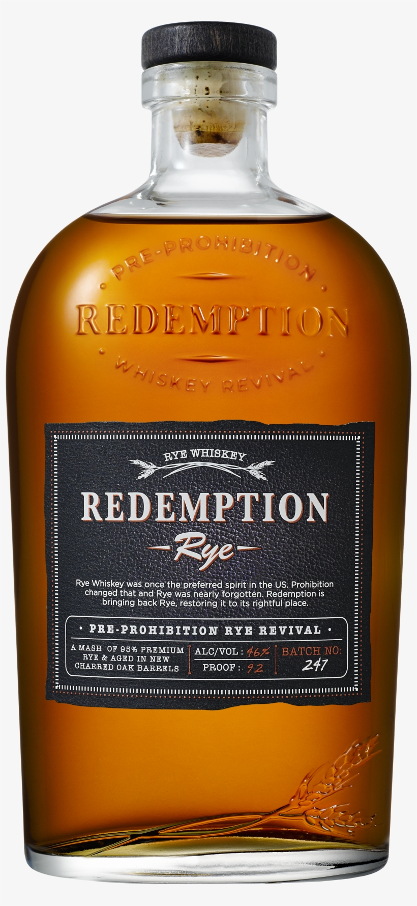 Bottle Shot Production Quality - Redemption Whiskey, High Rye Bourbon - 750 Ml, transparent png #3107335