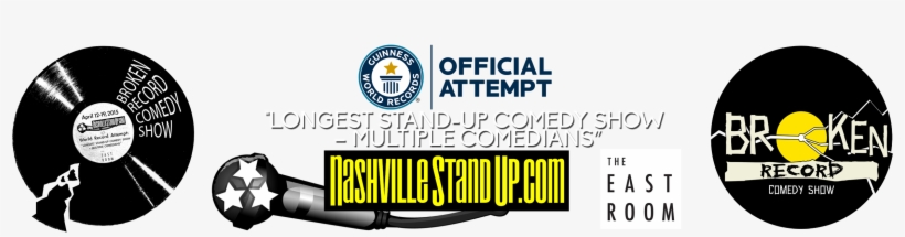 Broken Record Comedy Show Nashvillestandup - Guinness World Records, transparent png #3107473
