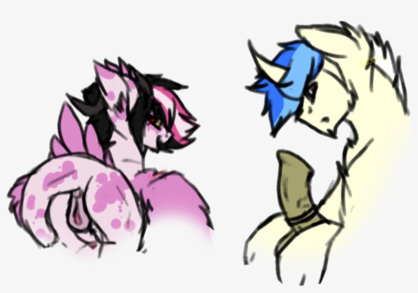 Draconequus Hybrid, Explicit, Female, Horsecock, Imminent - Cartoon, transparent png #3107546