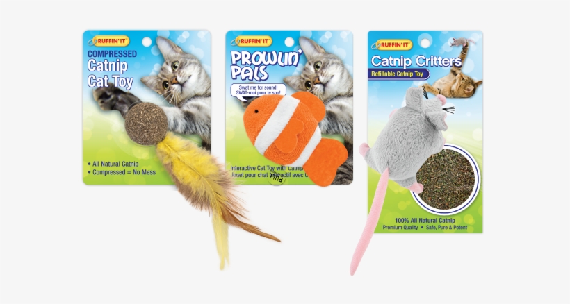 Cat Toys - - Ruffin' It Furry Mouse Cat Toy, transparent png #3107618