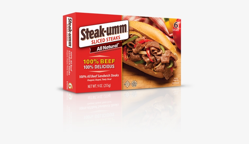 100% Beef Sandwich Steaks - Steak Umm, transparent png #3107797