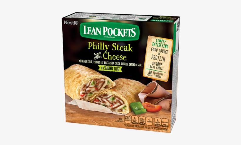 Philly Steak &amp - Lean Pockets Frozen Sandwiches Philly Steak And Cheese, transparent png #3107895