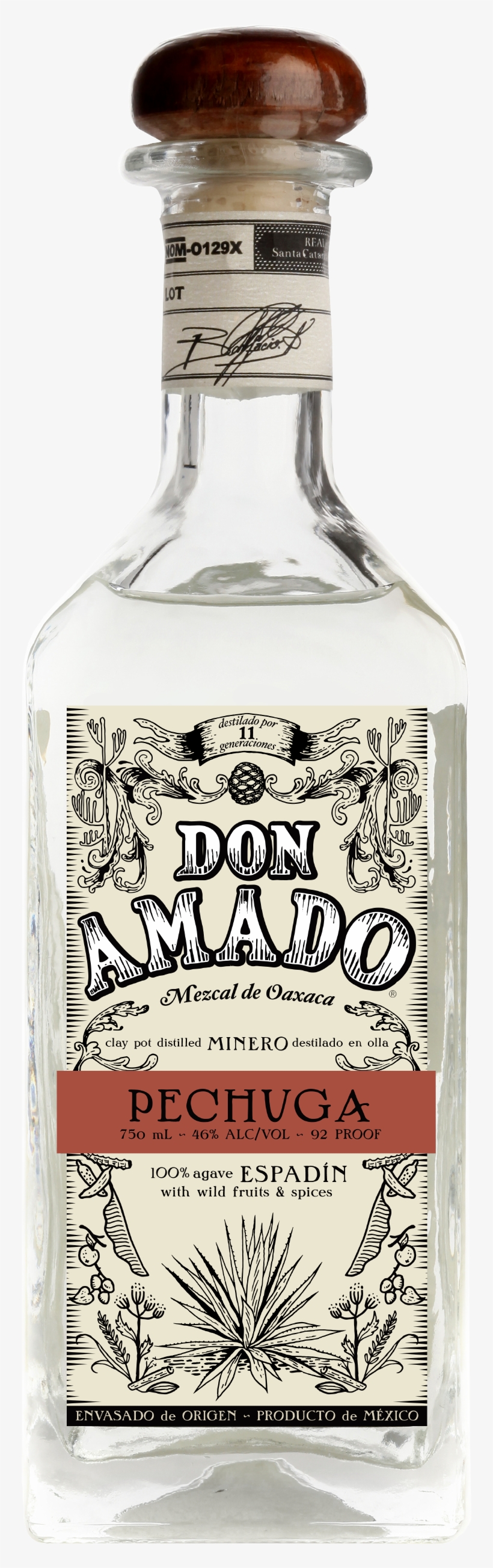 Bottle Shot (png) - Don Amado Mezcal Pechuga 750ml, transparent png #3107961