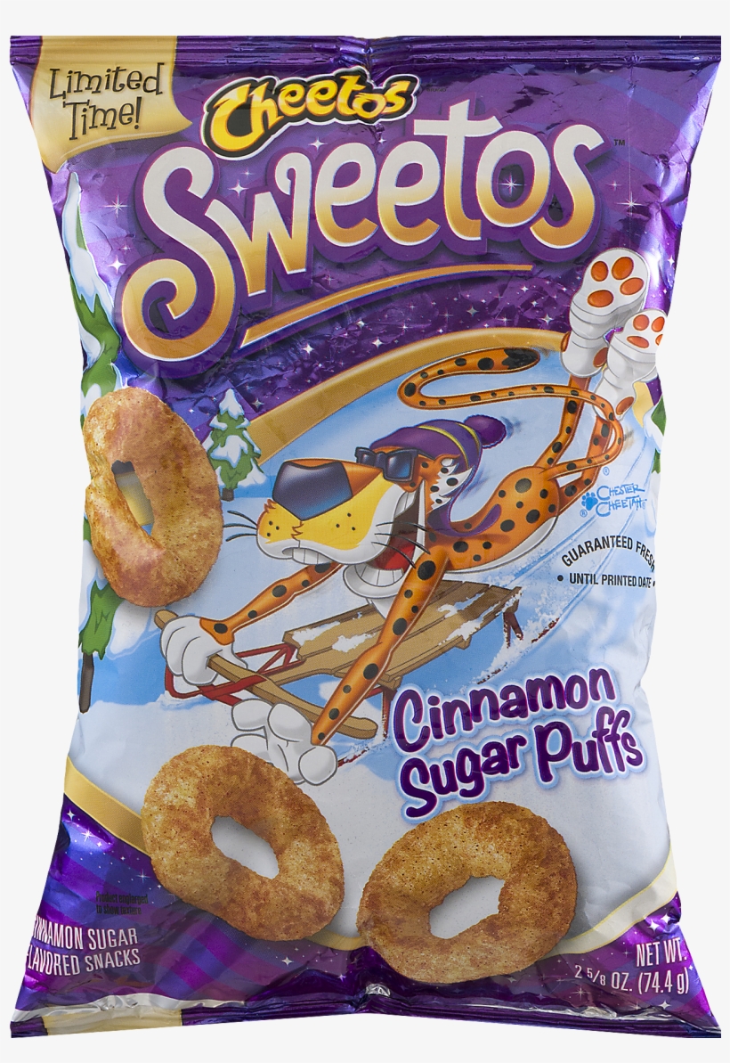 Cheetos Sweetos Cinnamon Sugar Puffs Cinnamon Sugar - Cheetos Sweetos Cinnamon Sugar Puffs - 7 Oz Bag, transparent png #3108095