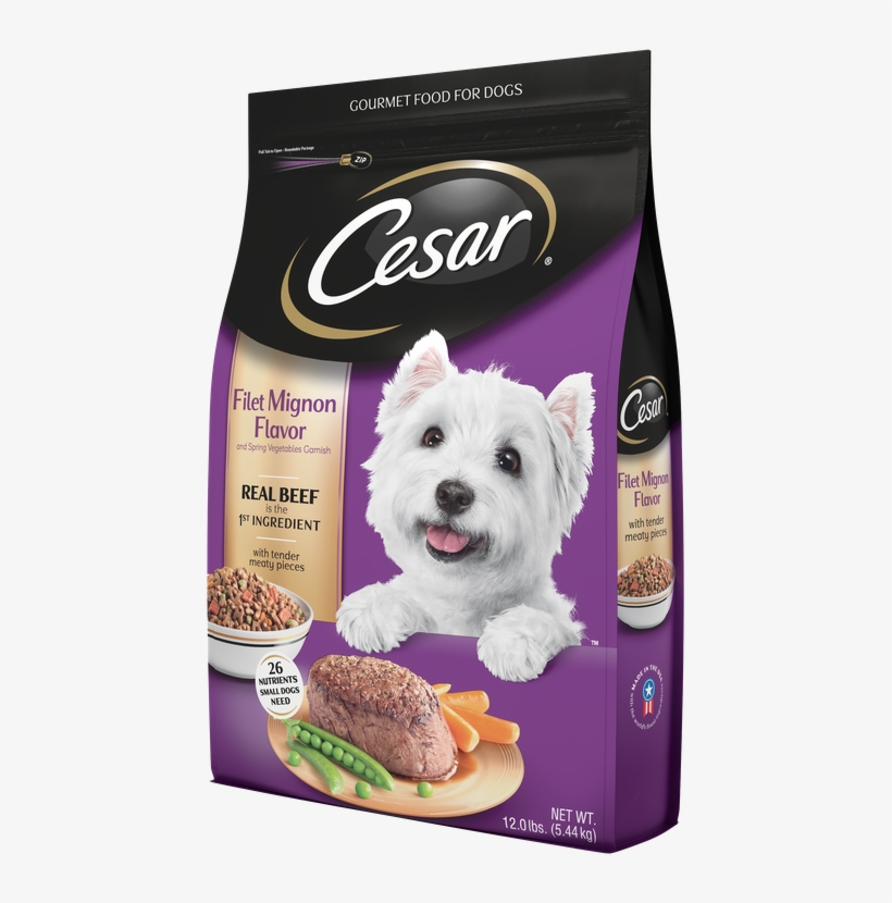 Cesar® Dry Filet Mignon Flavor With Spring Vegetables - Caesars Dry Dog Food, transparent png #3108398