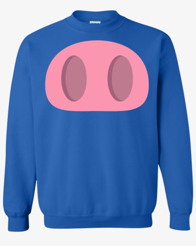 Pig Nose Emoji Sweatshirt - T-shirt, transparent png #3108516