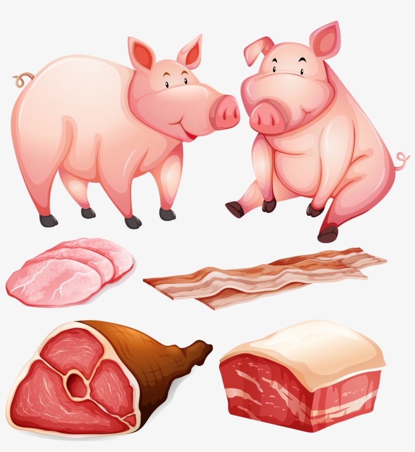 Pork Clipart Pig Snout - Carne De Cerdo Dibujo, transparent png #3108564
