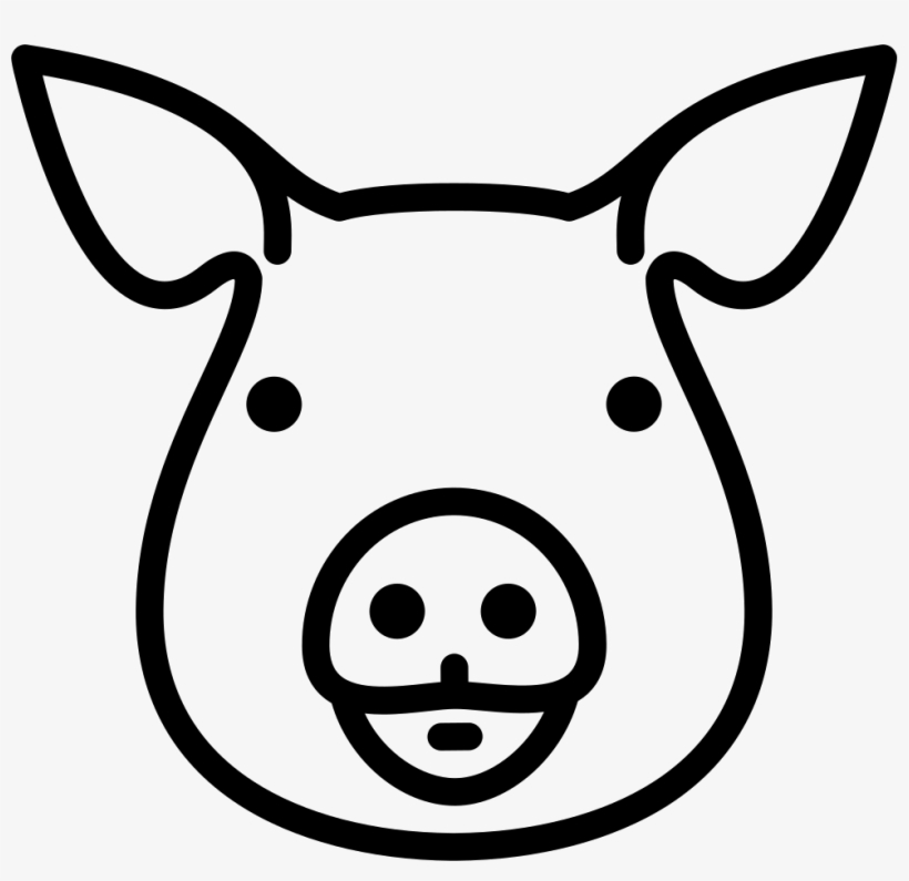 Pig Head Comments - Pig Head Drawing Easy, transparent png #3108602
