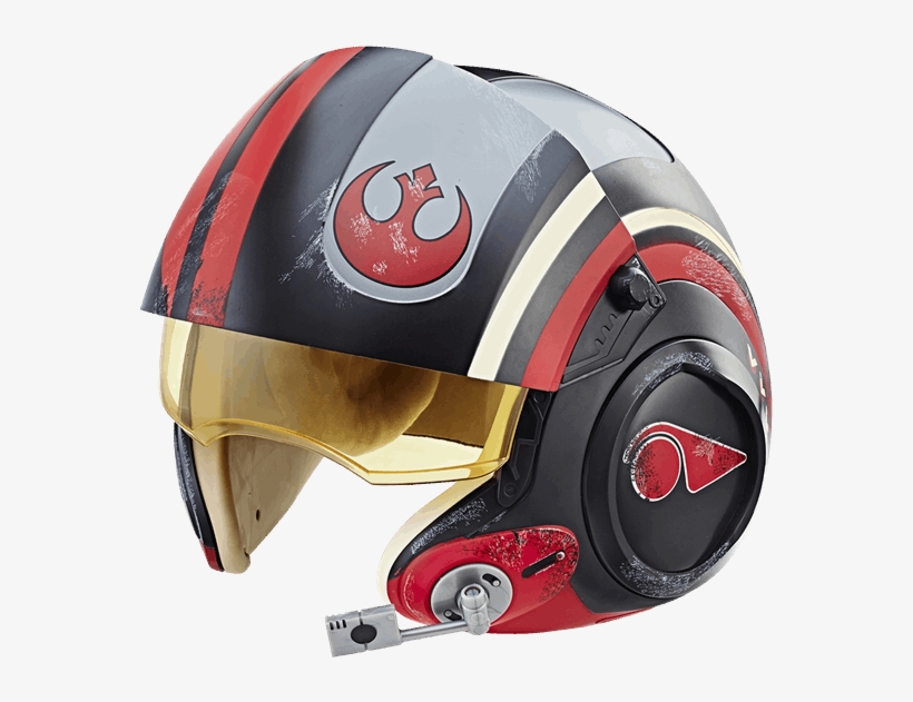 Poe Dameron Electronic X-wing Helmet Replica - Poe Dameron Black Series Helmet, transparent png #3108758