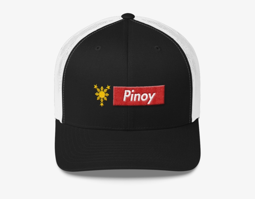 Stars And Sun Pinoy Trucker Cap - Turntable Hat - Black/ White, transparent png #3109206