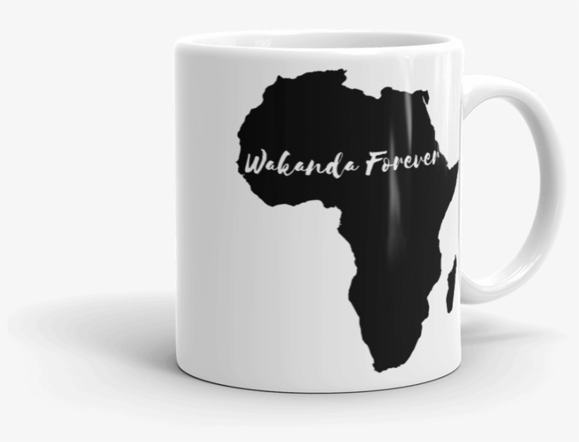 Wakanda Forever Mug - Africa Map Png Black, transparent png #3109245