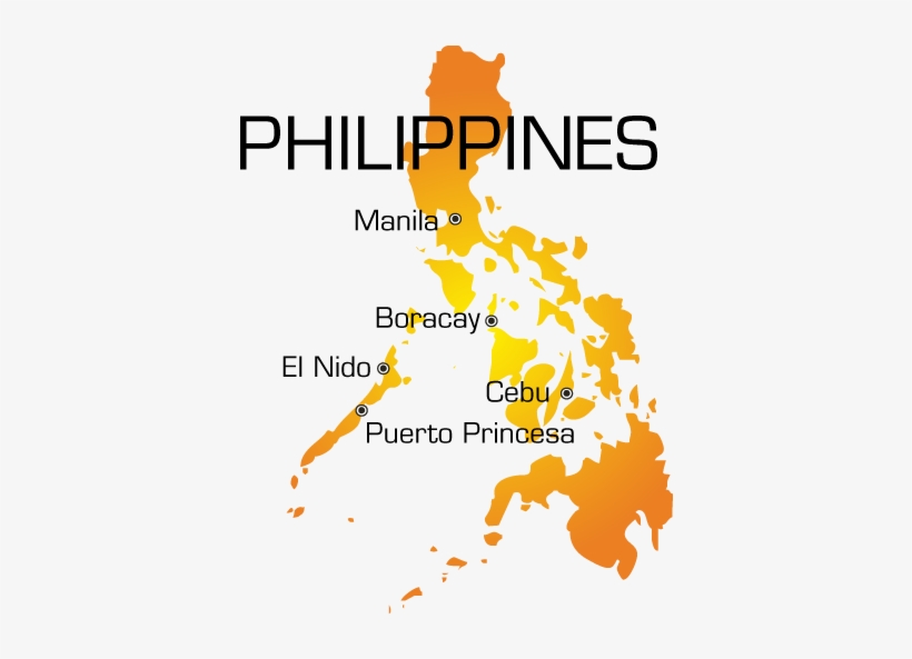 Map - Map Of The Philippines Outline, transparent png #3109582