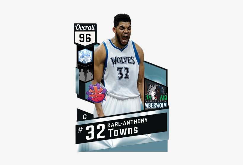 Karl-anthony Towns Diamond Card - Nba 2k Gilbert Arenas, transparent png #3109964