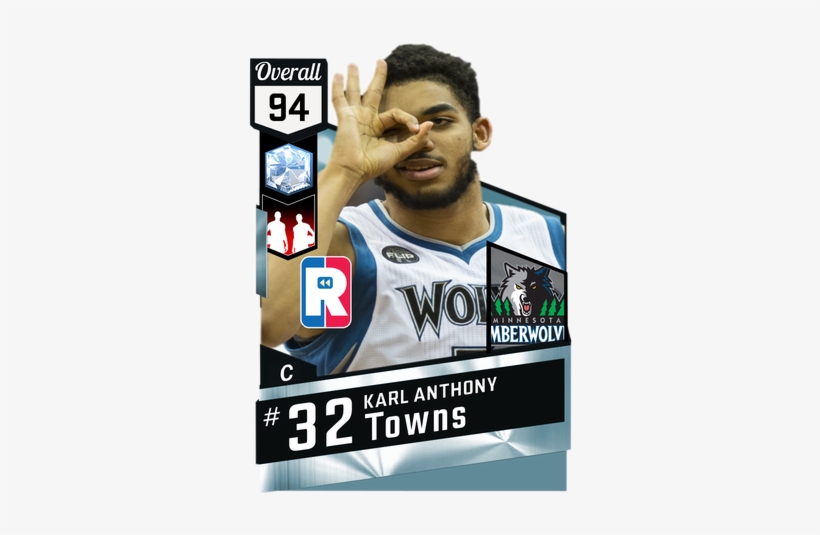 Karl Anthony Towns Fauugdw - Nba 2k18 Stephen Curry Rating, transparent png #3110251