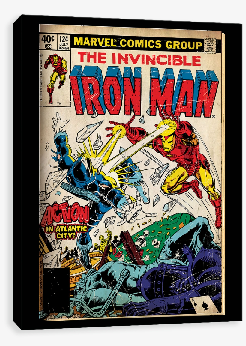 Iron Man Action In Atlantic City - Vintage Iron Man Comic, transparent png #3110768