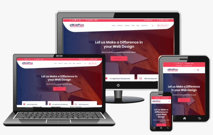 Ewebplan Responsive Website Design And Development - Internet, transparent png #3110924