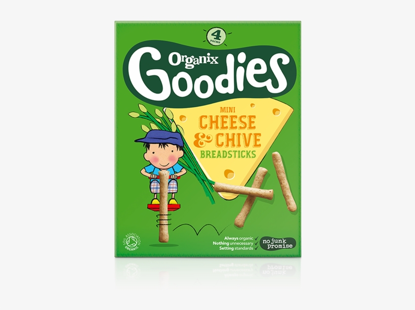 Cheese & Chive Breadstick - Organix Goodies Mini Cheese Crackers, transparent png #3111808