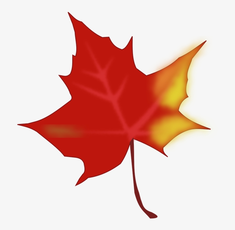 Maple Leaf Clipart Yellow Fall Leaf - Red Fall Leaf Clip Art, transparent png #3112295