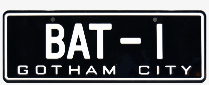Bat-1 Screen Accurate Prop Plate Movie Memorabilia - Batman Licence Plate, transparent png #3112353