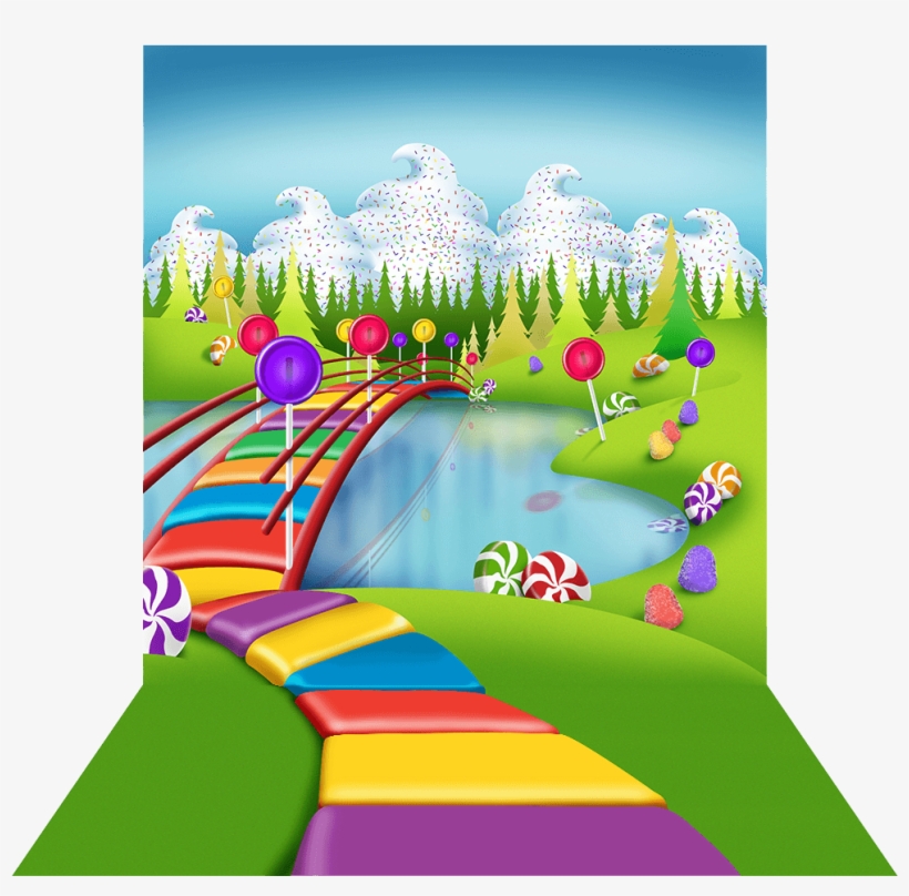 Vector Black And White Candyland Gumdrop Clipart - Candyland Backdrop, transparent png #3112606
