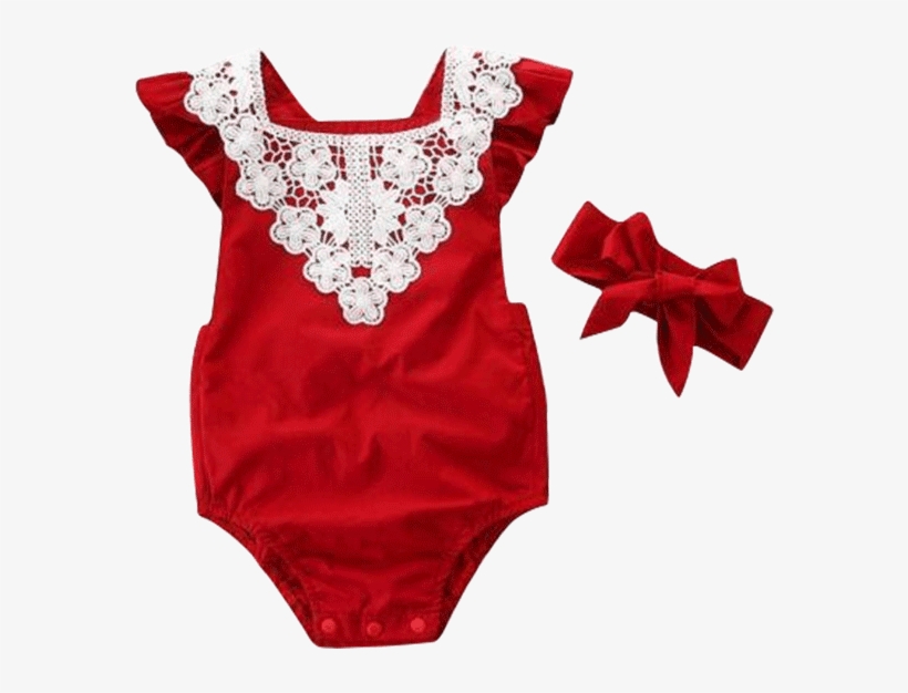Petite Bello Playsuit 0-6 Months Christmas Red Lace - Clothing, transparent png #3112837