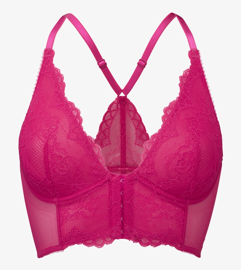 Superboost Lace Deep V Bralet Red - Bra, transparent png #3112966