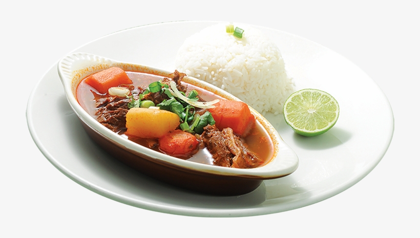 Beef Stew Served With White Rice - Nikujaga, transparent png #3112969