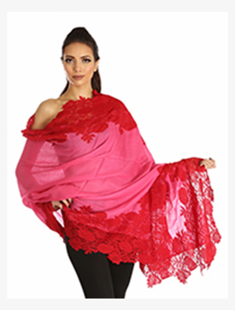 Pashmina Shawls With Lace, transparent png #3113037