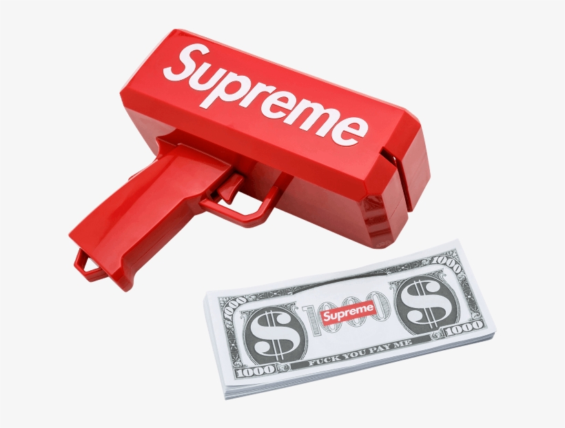 Supreme Cashcannon Money Gun "ss 2017" - Supreme Money Gun, transparent png #3113134