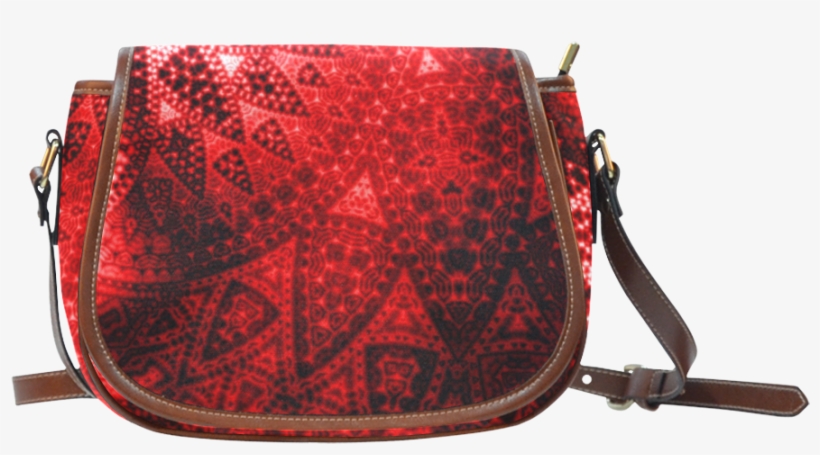 Red Lace Fractal Saddle Bag/small Saddle Bags, Red - Custom Harry Potter Saddle Bag Womens Purse Waterproof, transparent png #3113297