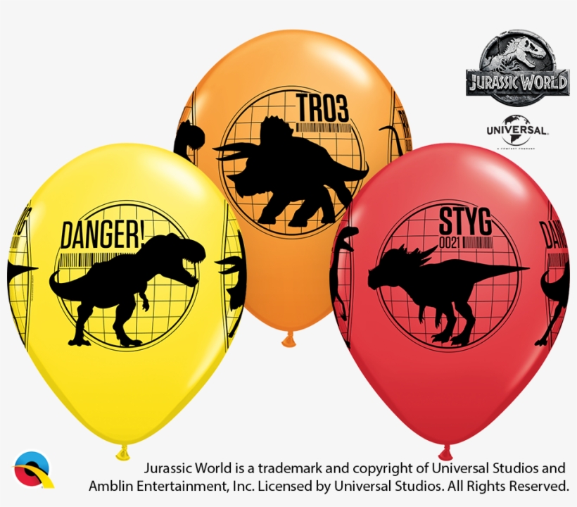 Fallen Kingdom 25 Assorted Colour 11" Latex Balloons - Universal Studios, transparent png #3113522