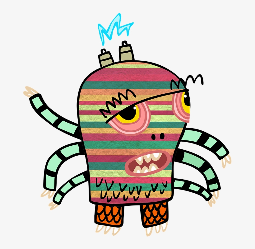 Monster, Clip, Art, Kids, Cartoon, Green, Space, Cute - Cartoon Monsters Transparent Background, transparent png #3113566