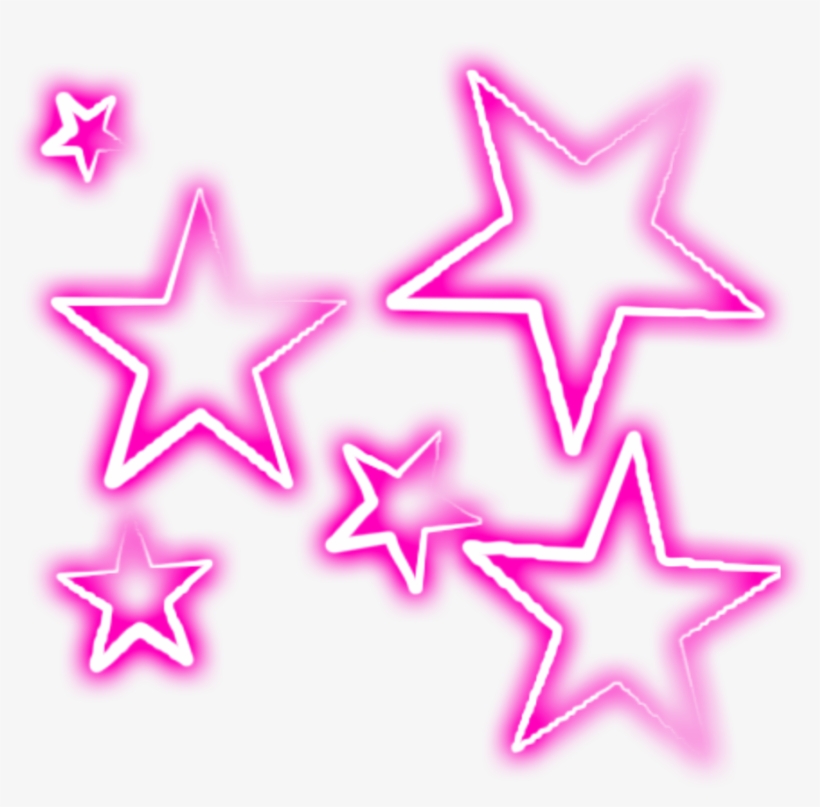 Stars Star Effect Ftestickers Stickers Autocollants - Estrellas Neon Png, transparent png #3113847
