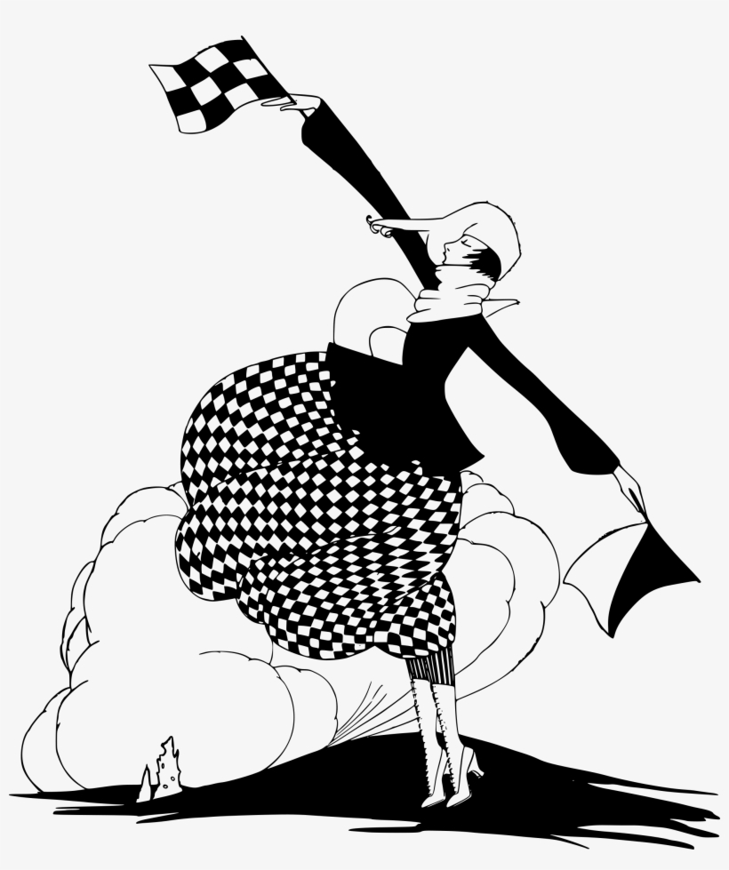 This Free Icons Png Design Of Lady With Flags, transparent png #3113982