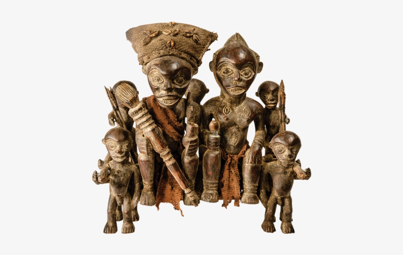 Bamoun Traveling King & Queen - Bronze Sculpture, transparent png #3114124