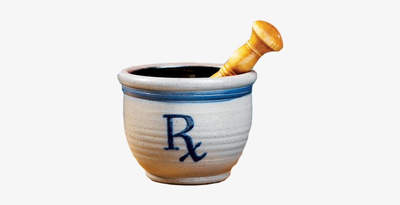Salt Glazed Mortar And Pestle - Salt Glazed Mortar With Wood Pestle, transparent png #3114962
