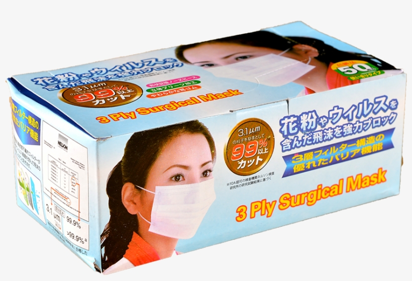 3 Ply Surgical Mask - Carton, transparent png #3115698
