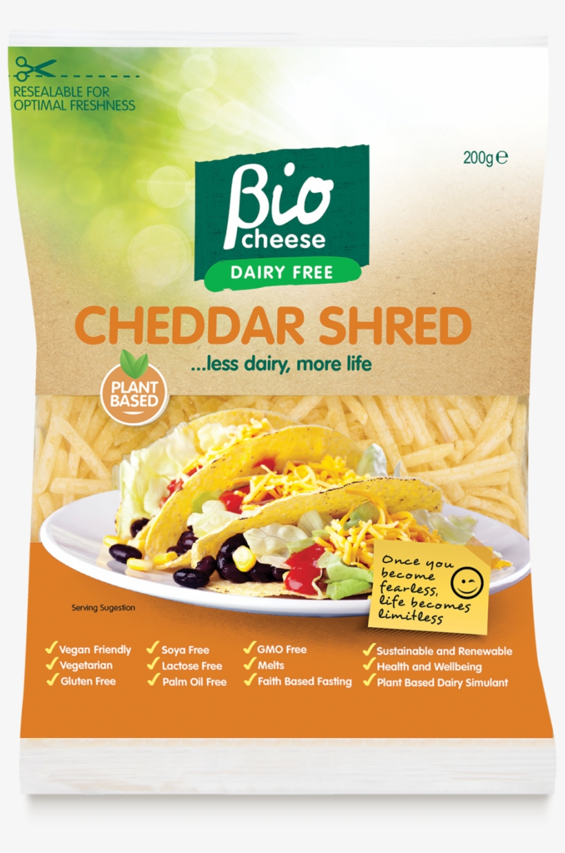 Vegan Cheese - My Life Shredded Cheese Cheddar 200g, transparent png #3116171
