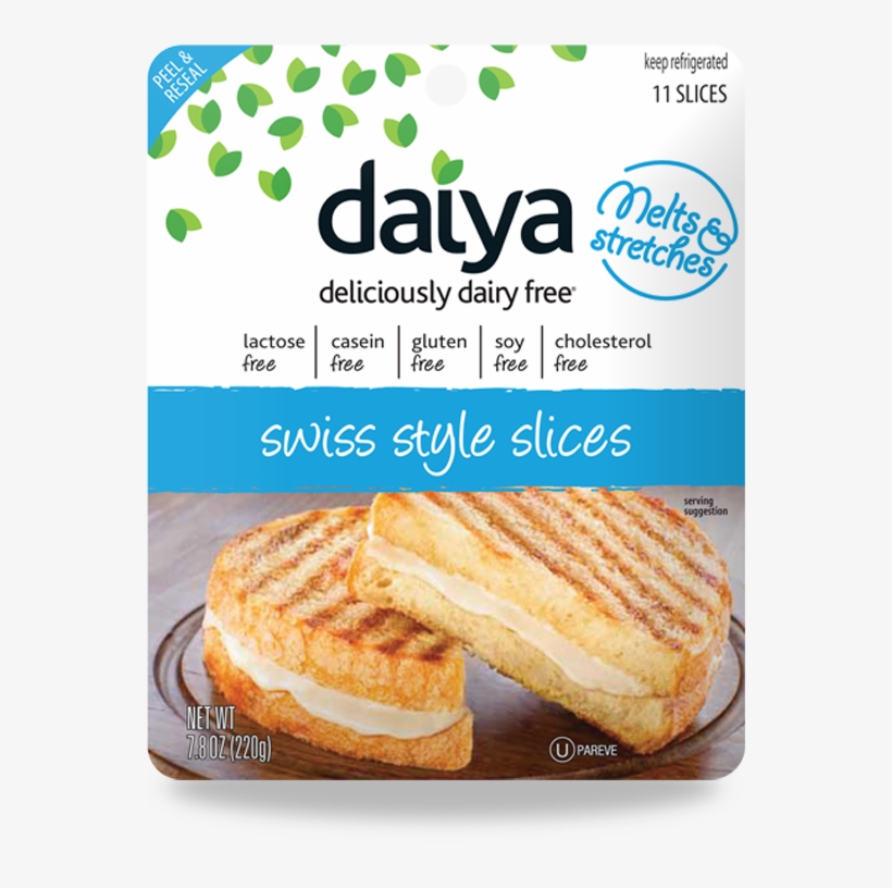 Daiya Dairy Free Shredded Shreds And Slices Make Convincing - Daiya Provolone Cheese Slices, transparent png #3116237