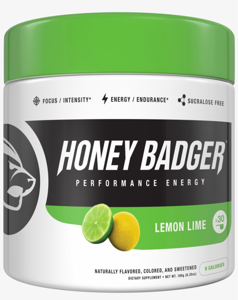 Honey Badger Performance Energy Natural Pre Workout - Honey Badger Performance Energy (wild Berry / 30 Servings, transparent png #3116508