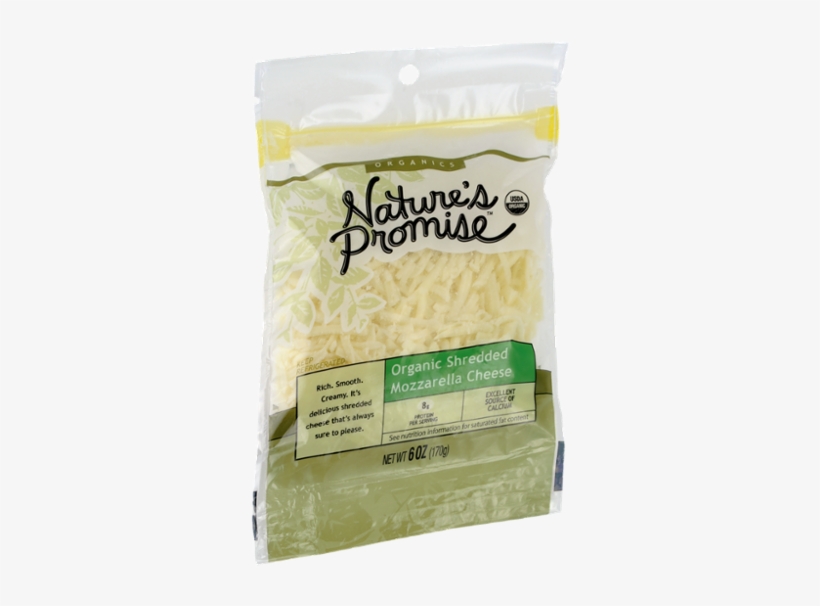 Natures Promise Organics Shredded Cheese, Organic Mozzarella, transparent png #3116728